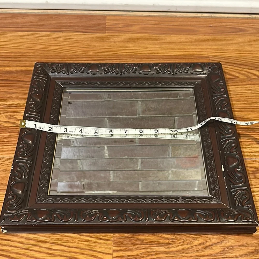Elegant Brown Framed Wall Mirror